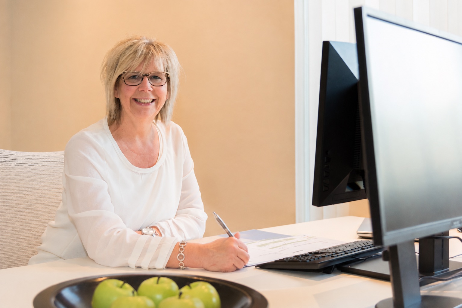 Karin Daanje aan het werk