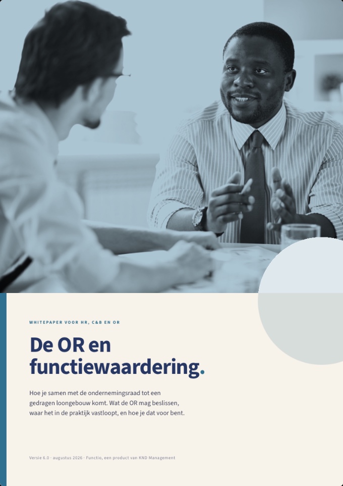 Cover van de whitepaper De OR en functiewaardering